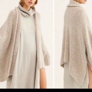 FREE PEOPLE OPEN SHAWL COLLAR CARDIGAN.